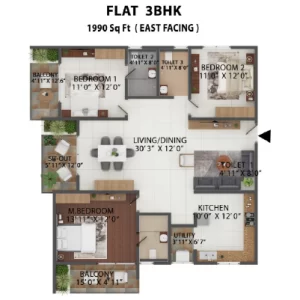 Abheee Celestial City 3BHK