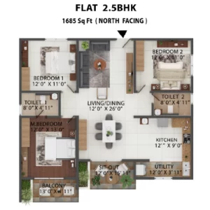 Abheee Celestial City 2.5BHK