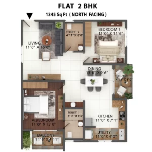Abheee Celestial City 2BHK